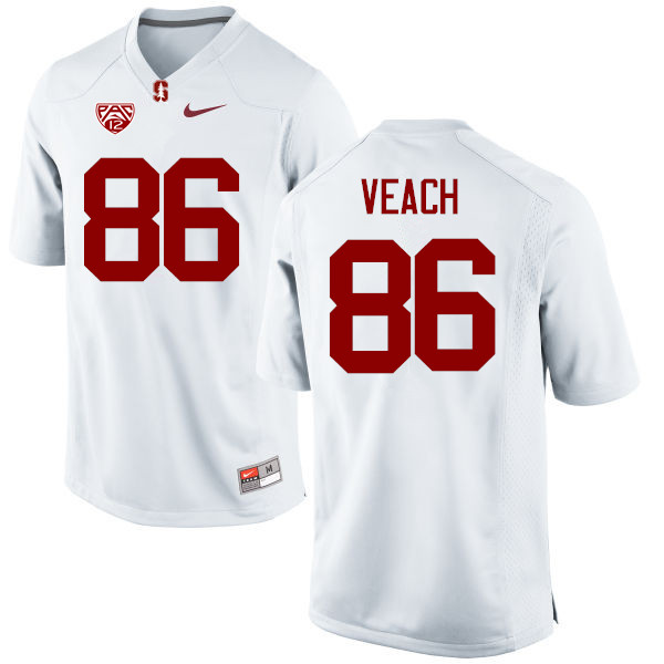 Men Stanford Cardinal #86 Lane Veach College Football Jerseys Sale-White
